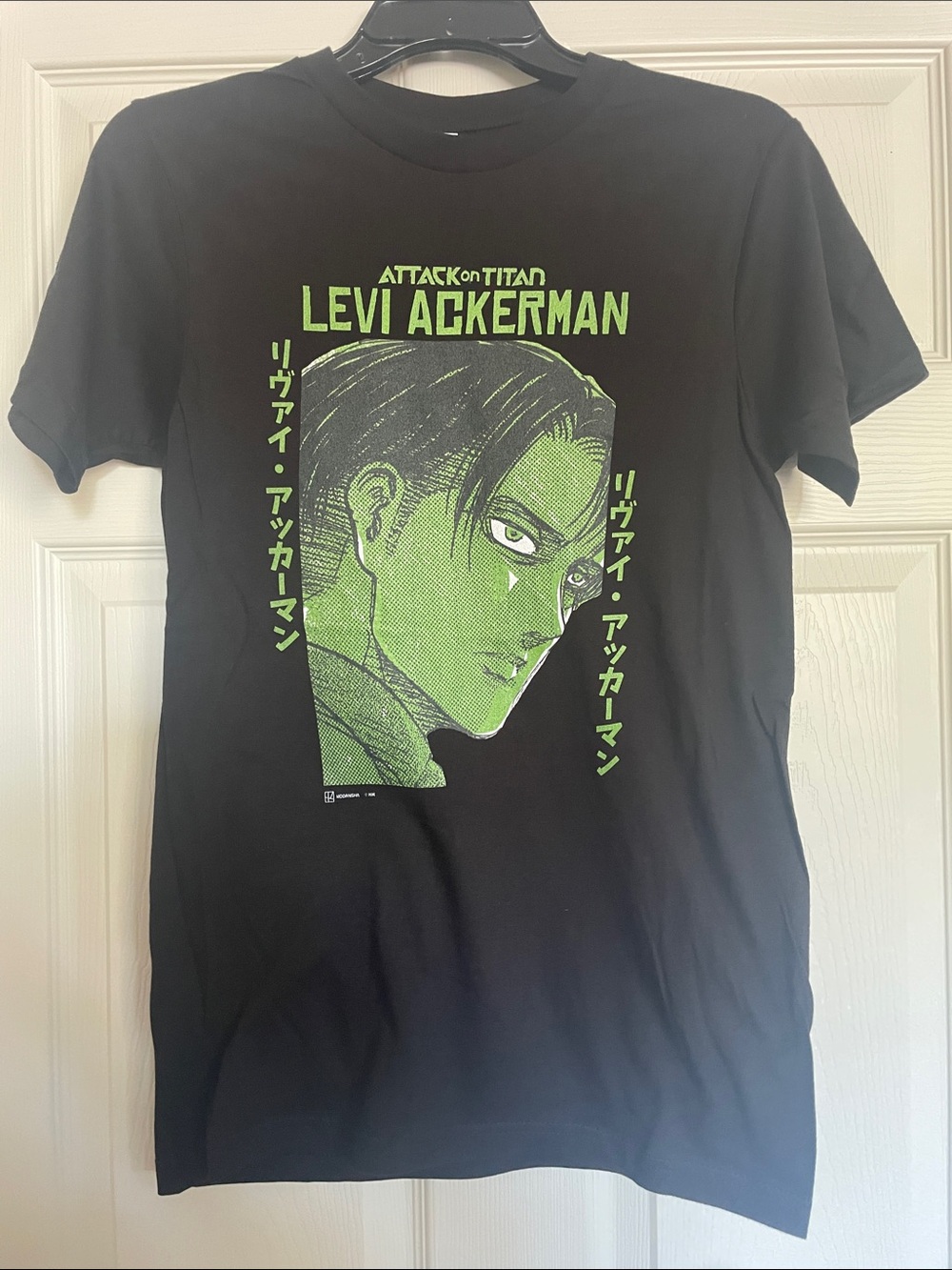 Levi Ackerman Black Graphic Tee